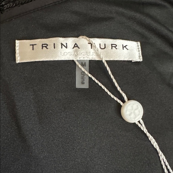 TRINA TURK Over The Moon Black Sequin Mini Cocktail Dress Party M Holiday Event - Picture 6 of 7